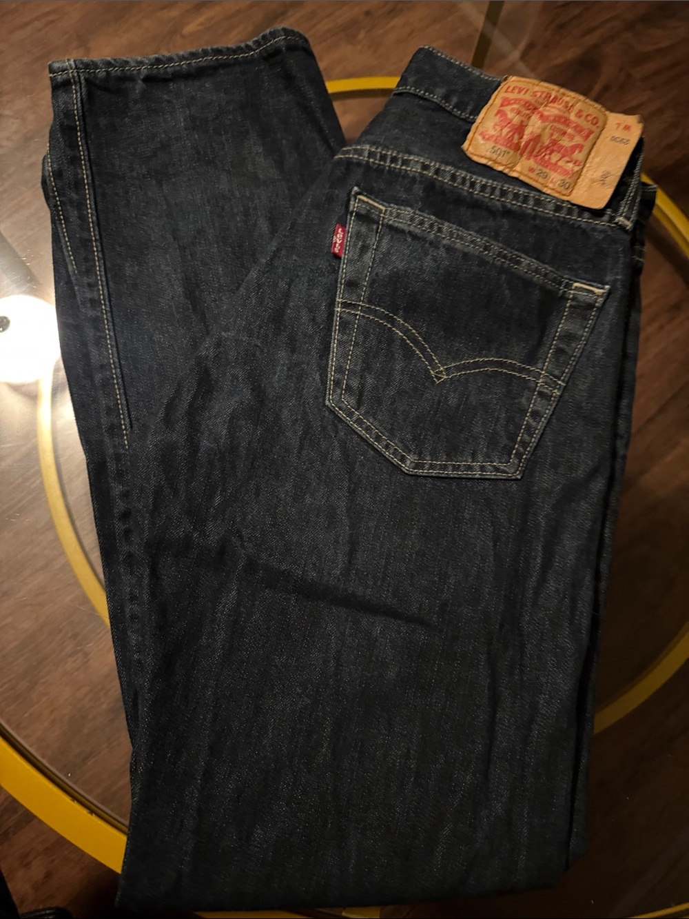 Levi's 501 Men's Straight Dark Blue Denim Jeans